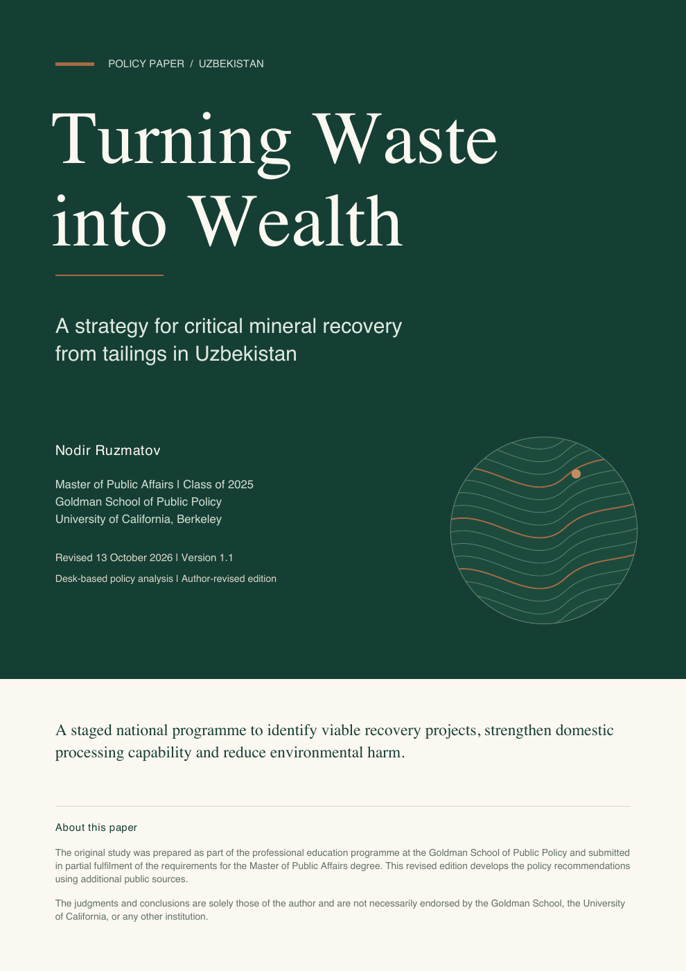 Cover of Turning Waste into Wealth by Nodir Ruzmatov